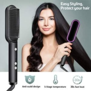 Plancha de pelo con control de temperatura y Peine recto